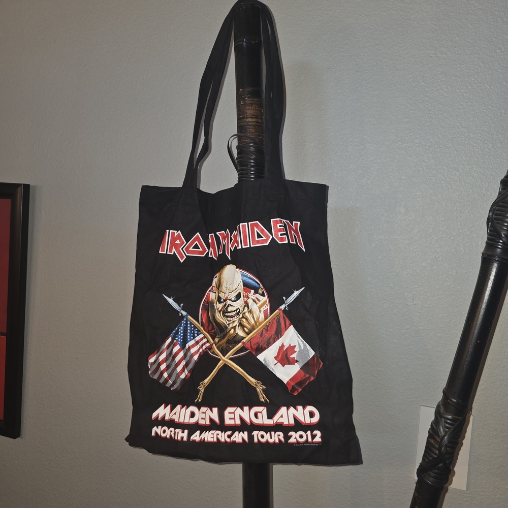 NWT OFFICIAL MAIDEN MERCH Black Iron Maiden Graphic Mini Bag